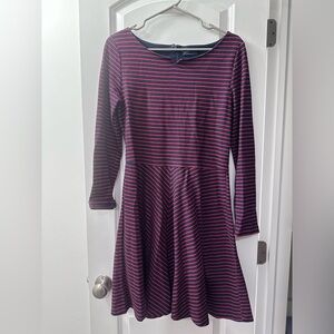 GAP Striped Long Sleeve Red and Blue Dress Size 8